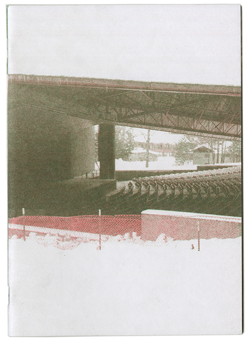 Book cover with a photograph of the Interlochen Center for the Arts main stage, the large open structure framing a space within the snow-covered landscape.